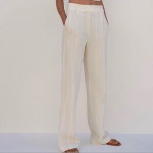 Zara Cream Women's Trousers